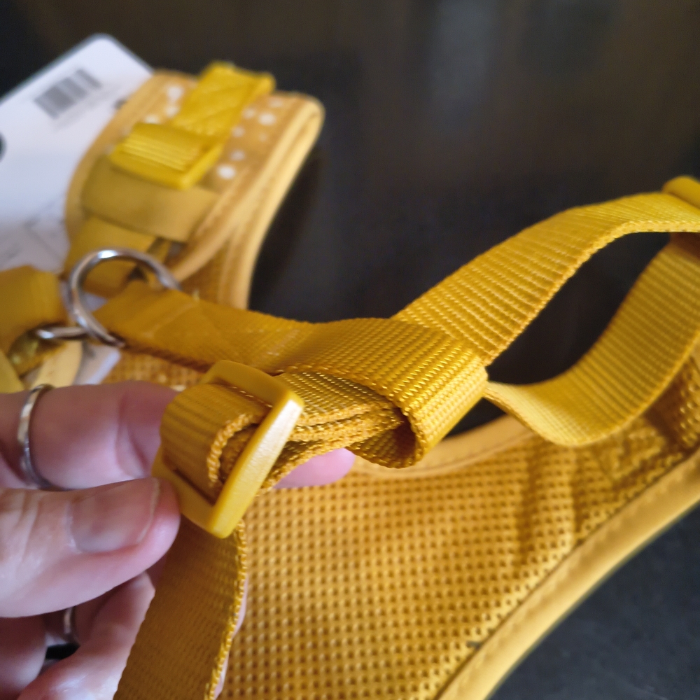 Yellow Polka Dot Small And Medium Dog Harness - Picture 8 of 12